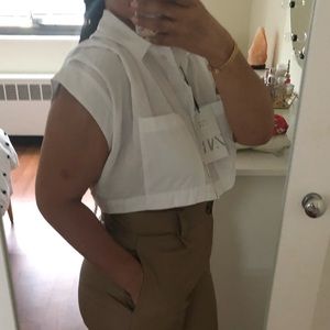 ZARA WHITE CROP TOP